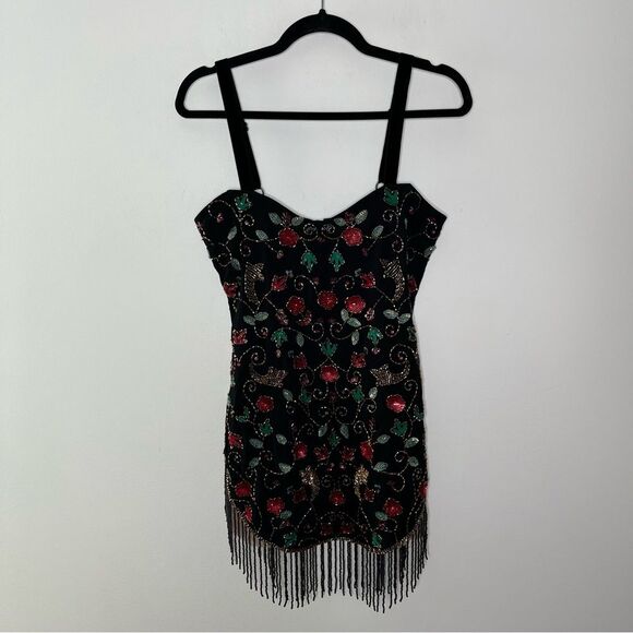 Revolve h:ours El Tulipan Beaded Mini Dress S - Picture 2 of 9